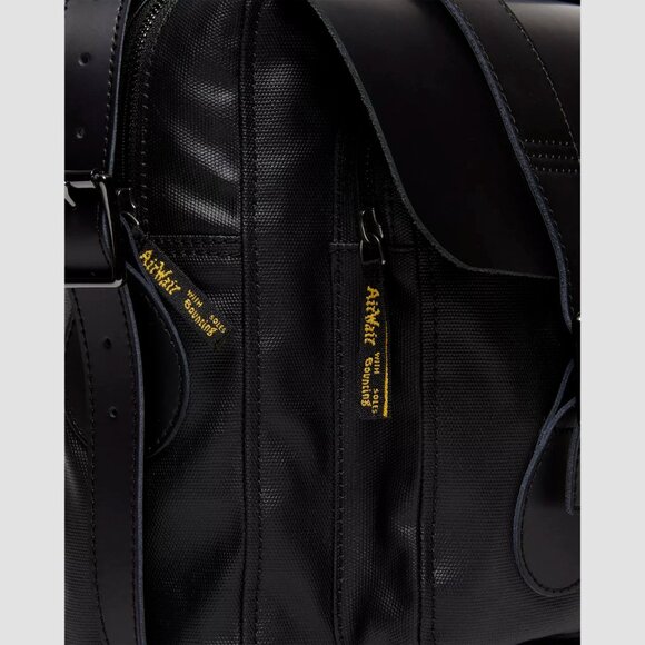 Dr. Martens Black Leather & Canvas Messenger Laptop Bag EUC - Picture 6 of 12